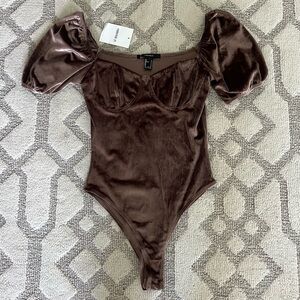 NWT Forever 21 Velvet Body Suit